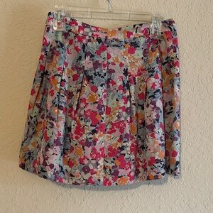 J. Crew Multicolor Floral Mini Skirt